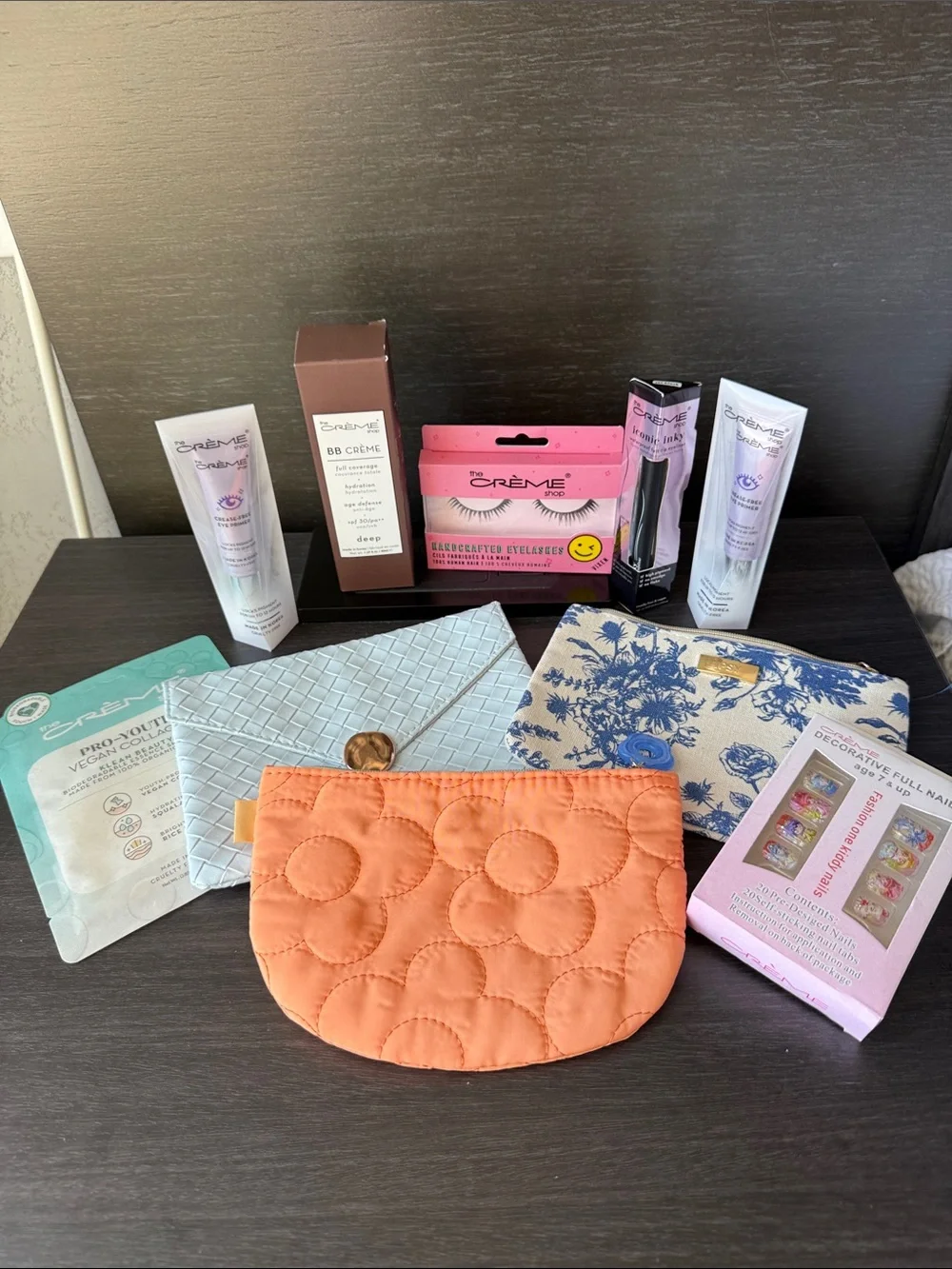 Creme shop bundle and 3 ipsy bags